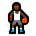 ⛹🏿 person bouncing ball: dark skin tone display on Windows